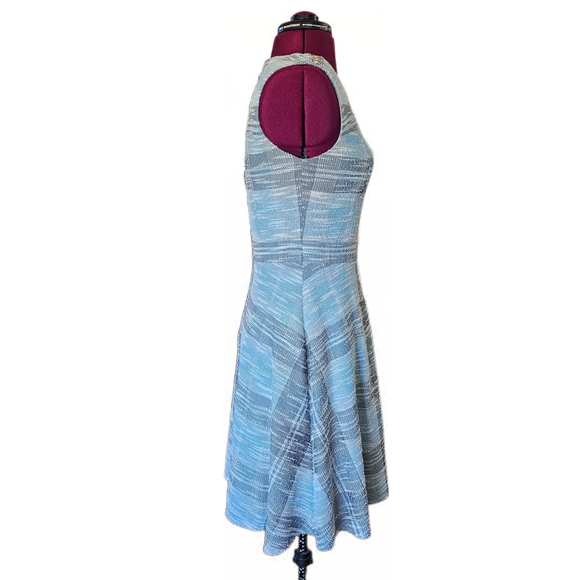 Tommy Hilfiger SEEN ON TV JANE THE VIRGIN Blue Tweed Fit&Flare Sleeveless Dress - Picture 6 of 16